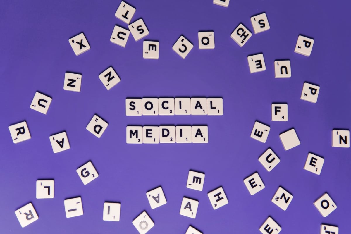 Social Media In Scrabble Tiles