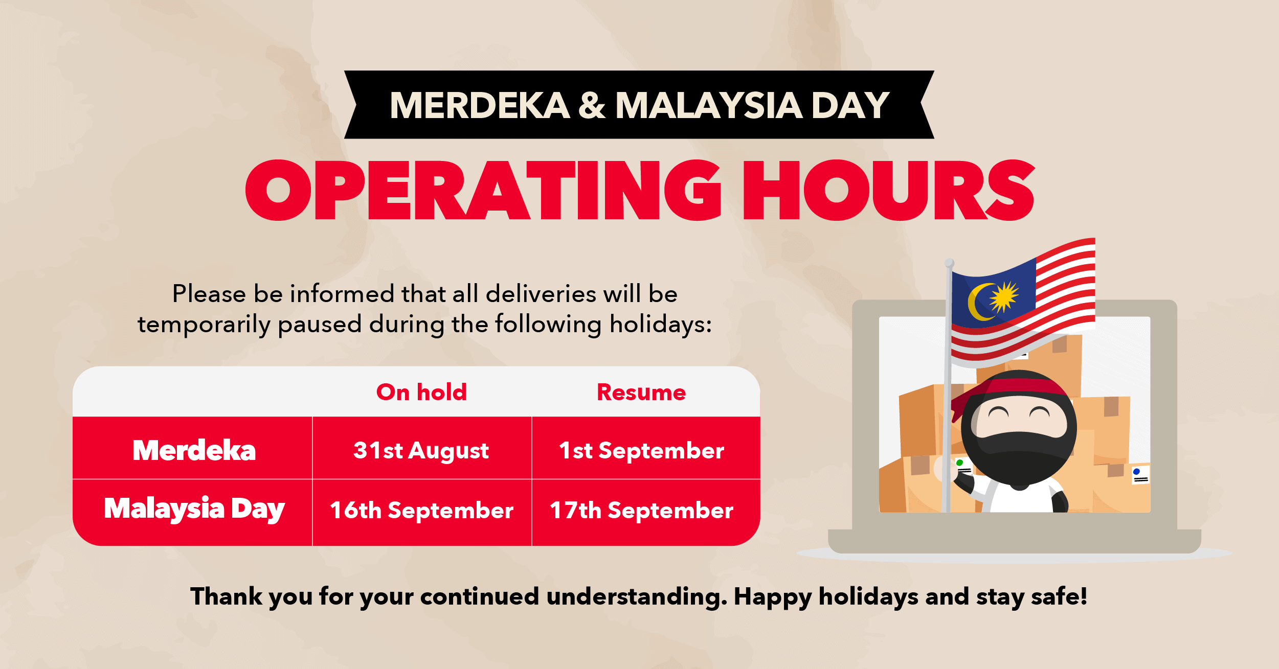 Ninja Van Merdeka Malaysia Day Operating Hours Feature Image