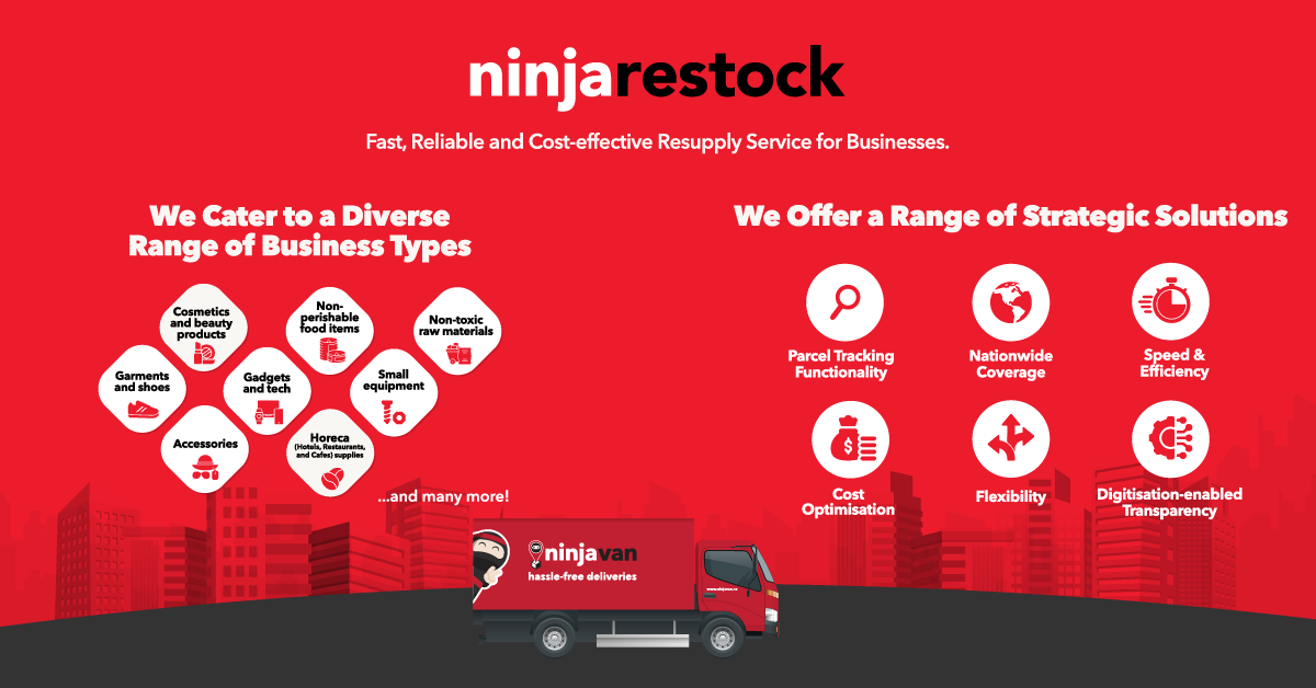 ninja restock ninja van 3pl integration services from warehouse to chain stores delivery lorry and truck services