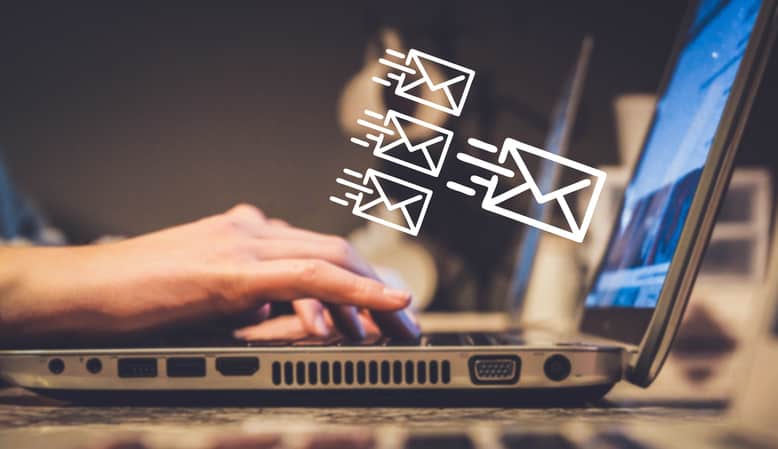 Newsletter Concept Or Email Marketing, Sending E Mails