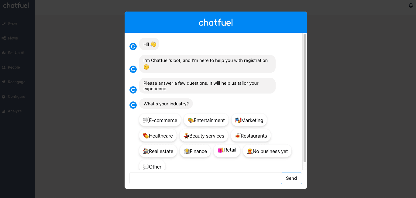 ChatFuel chatbot